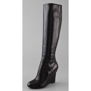 Vera Wang Eldora Black Leather Boots